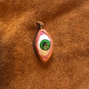Hand made and hand painted eye necklaces charm.